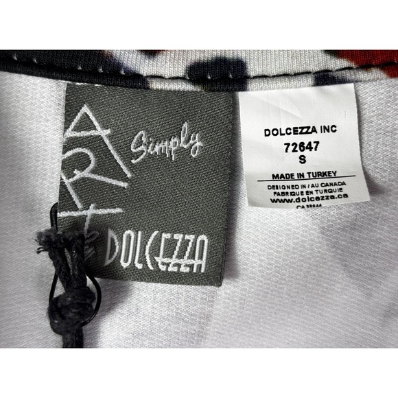 Dolcezza Simply Art Jacket S Red Black Abstract Cotton Blend NWT Chic - Picture 5 of 9